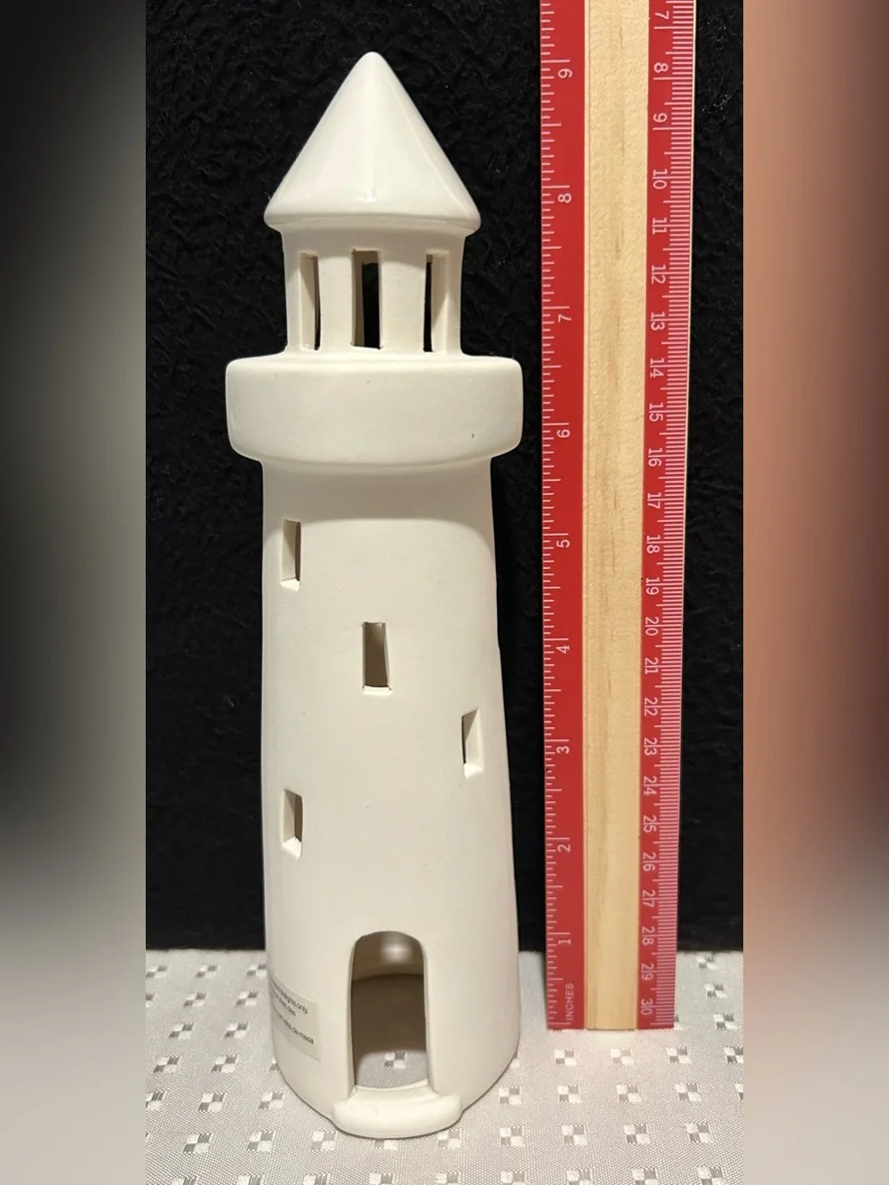 Crate & Barrel White Ceramic Lighthouse 9